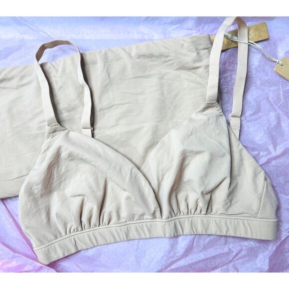Skims XS Beige Wireless Bra & Bandeau Clay Kim Kardashin - Picture 3 of 4